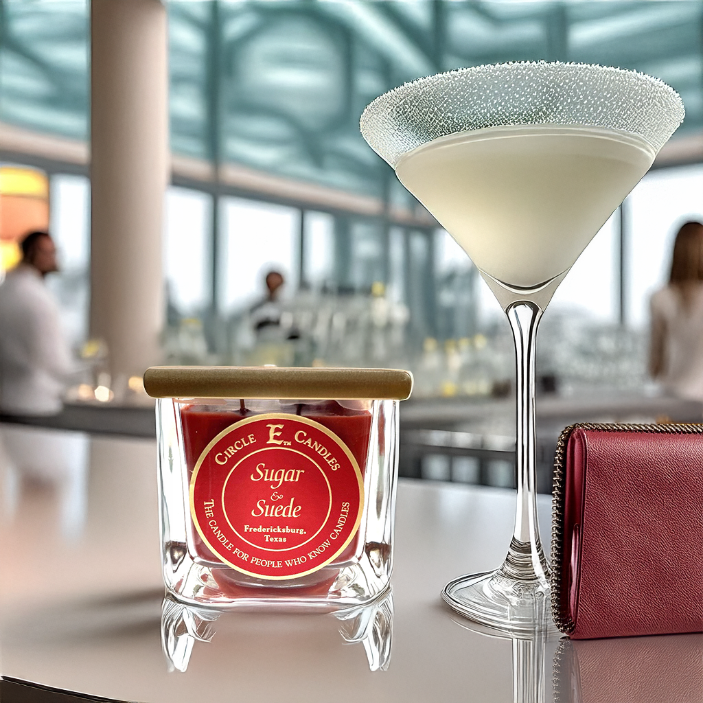 Circle E Candles Sugar and Suede Scent Small Jar 8oz 1 Wick