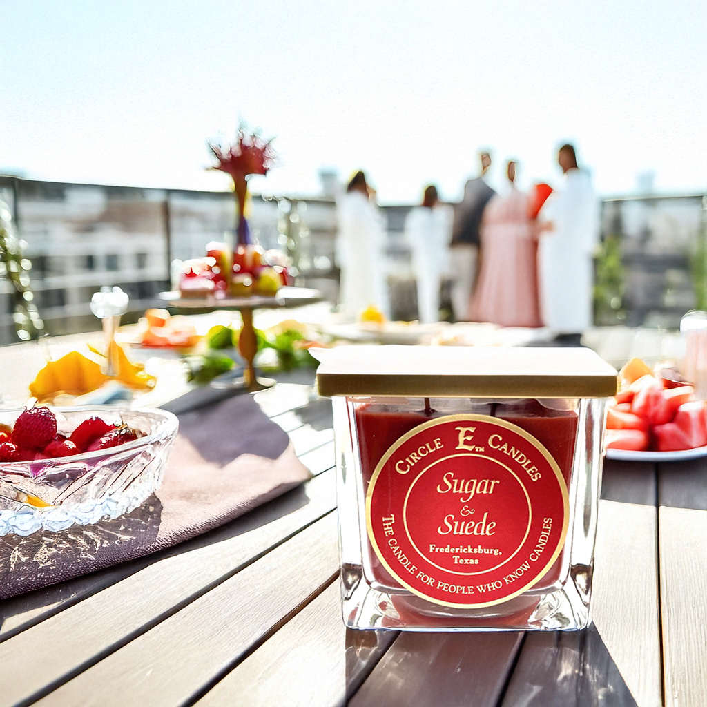 Circle E Candles Sugar and Suede Scent Small Jar 8oz 1 Wick