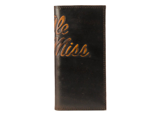 Ole Miss Rebels Burnished Leather Secretary Wallet Gift