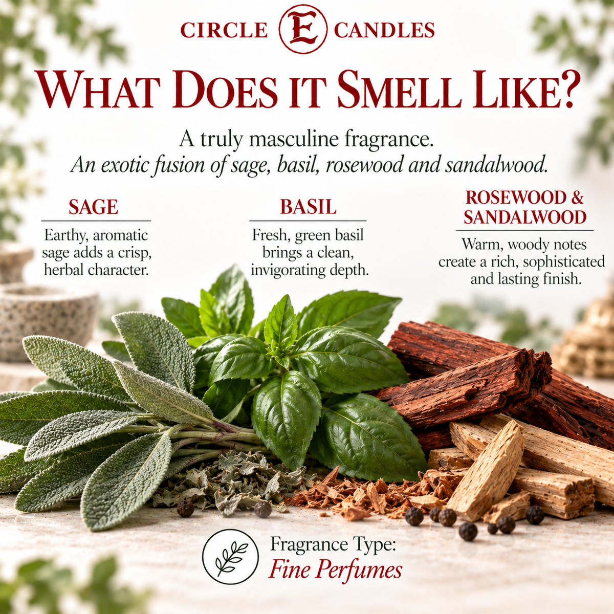 Circle E Candles, Eternity Scent, Medium Size Jar Candle, 7oz – Fresh Clean Classic Home Fragrance, Smooth Masculine Scented Candle, Made in USA
