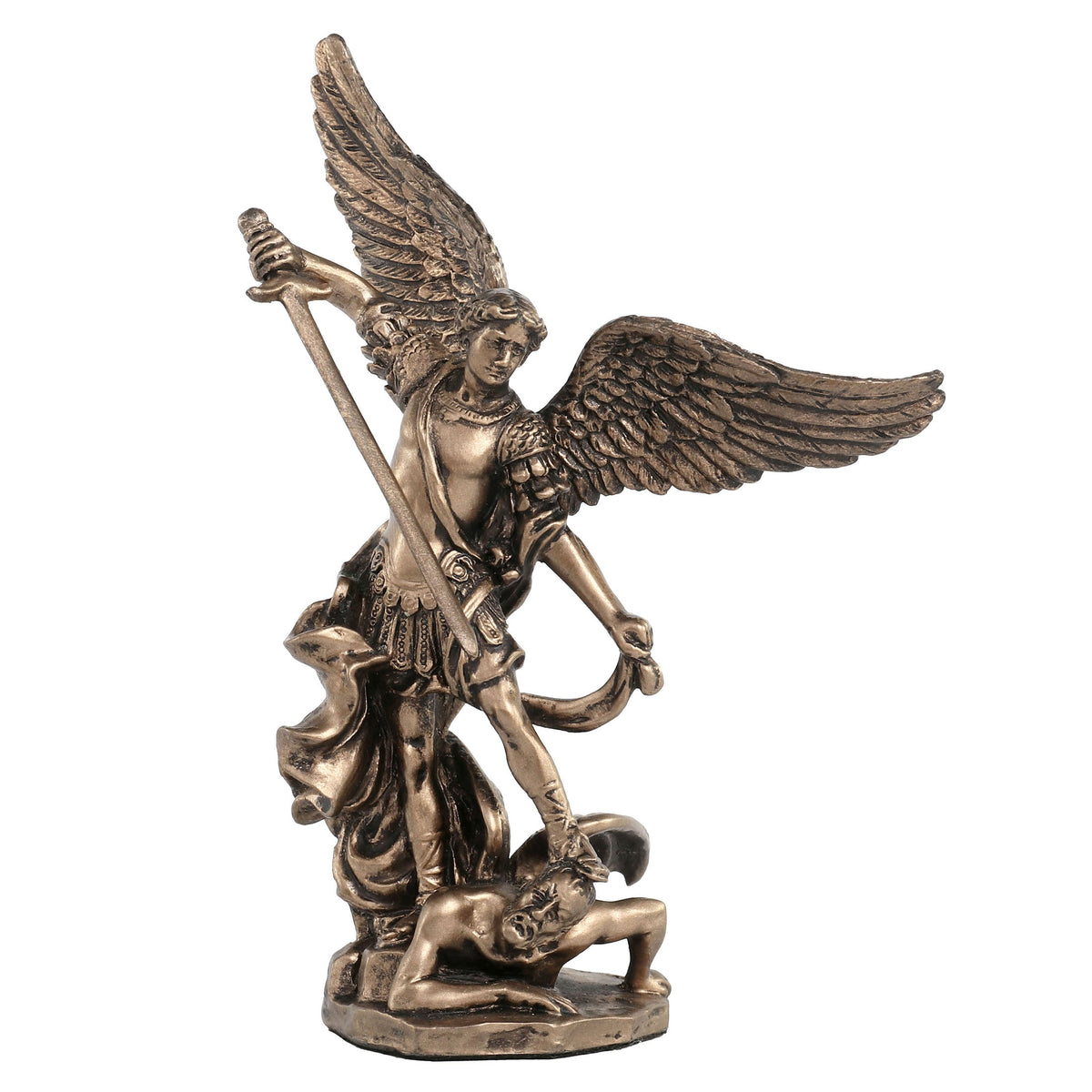 Archangel Saint Michael Standing On Demon'S Head