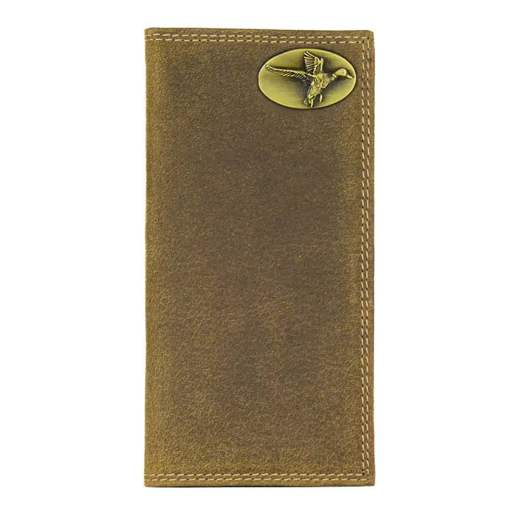 Mallard Vintage Tan Leather Secretary Wallet for Men