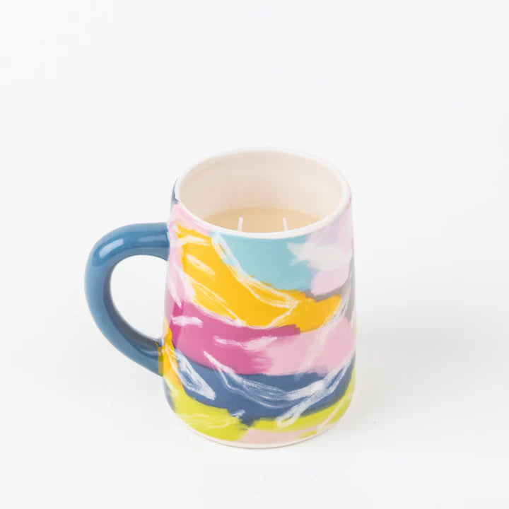 Sweet Grace Collection Candle #055 With Color Patch Design