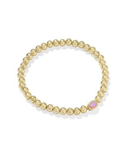 Mini Elaina Stretch Bracelet Gold Light Teal Kyocera Opal