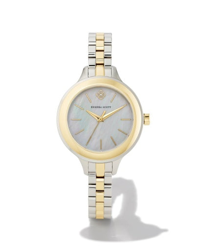 ALEX 35MM NARROW WATCH TWO TONE IVORY MOTHER OF PEARL