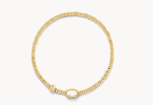 EMILIE STRETCH BRACELET GOLD IVORY MOTHER OF PEARL