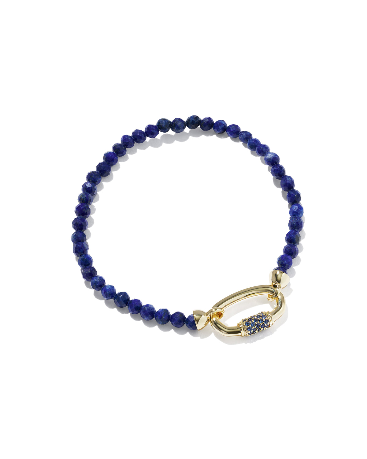 EMERY BEADED STRCH BRC GOLD BLUE LAPIS