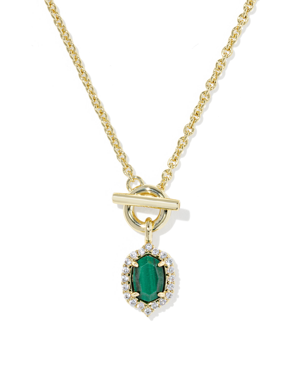 DAPHNE CRSTL TGL NCK GOLD GREEN MALACHITE