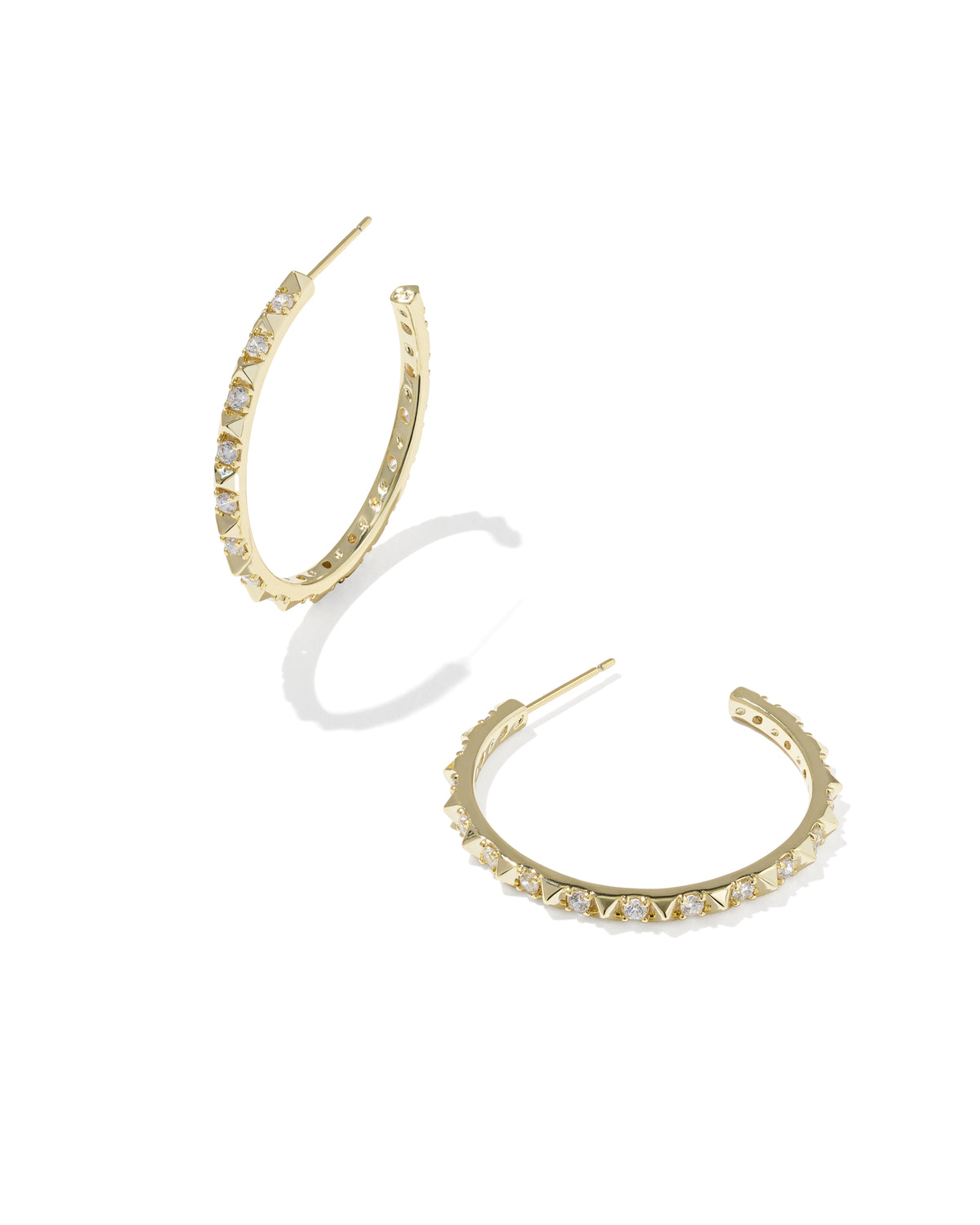 FATE HOOP EAR GOLD METAL WHITE CZ
