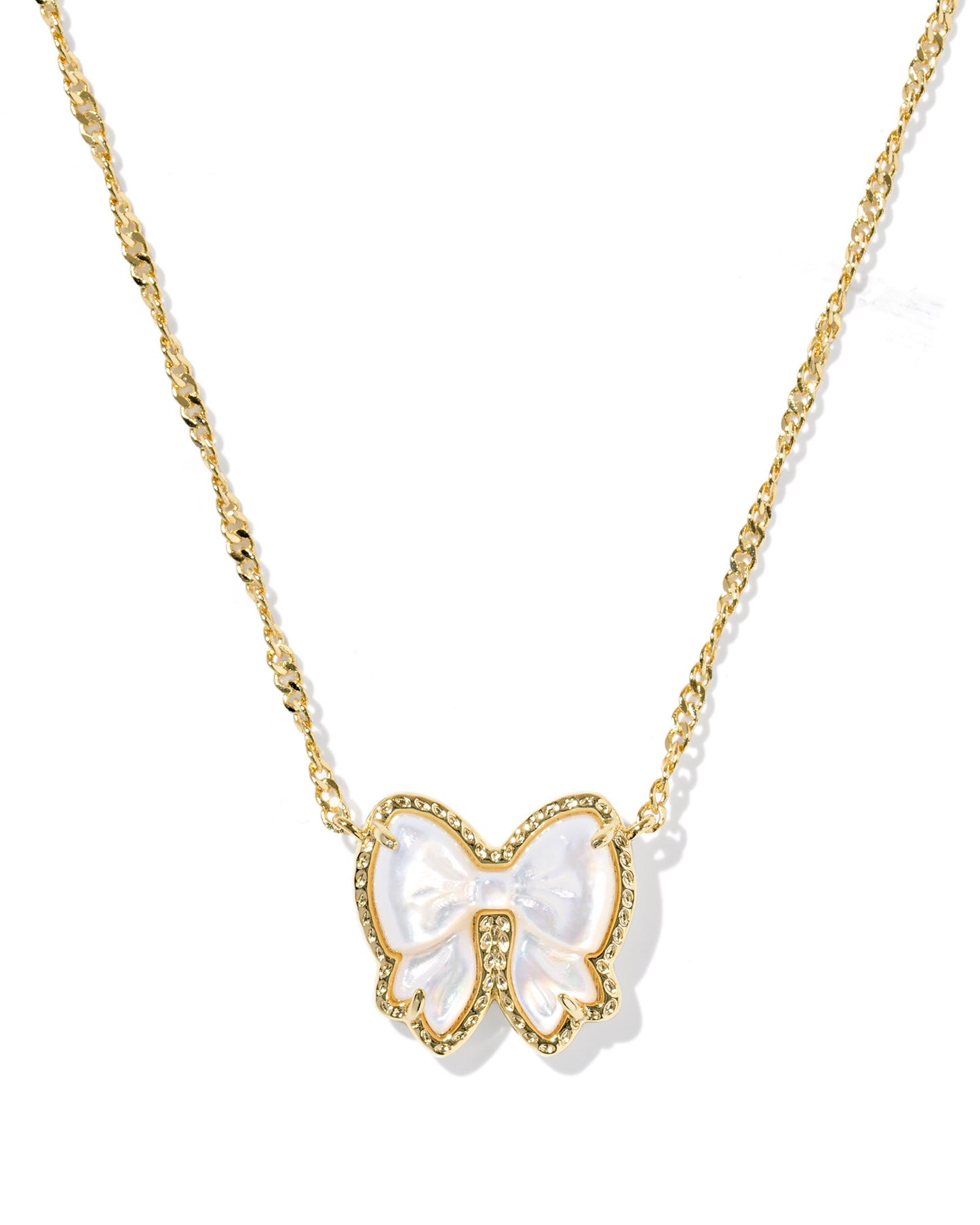 HALEY BOW SHORT PENDANT NECKLACE