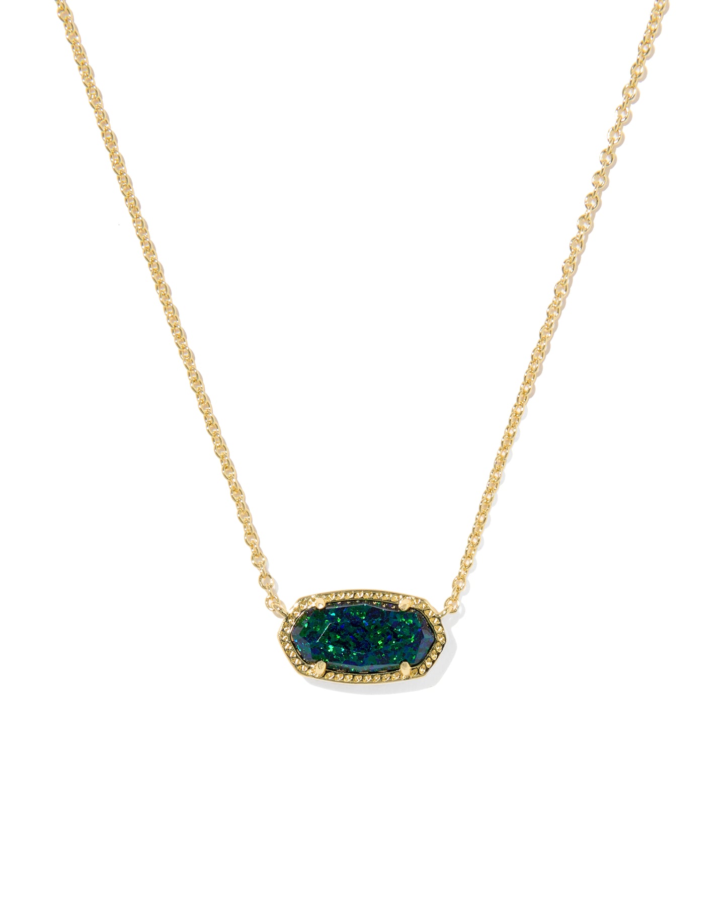 ELISA PENDANT NECKLACE GOLD NIGHT KYOCERA OPAL