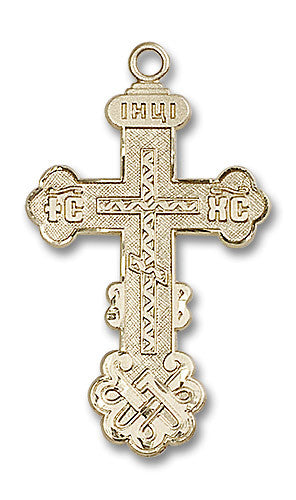 Extel Large 14kt Gold Filled Kiev Cross Medal, Made in USA