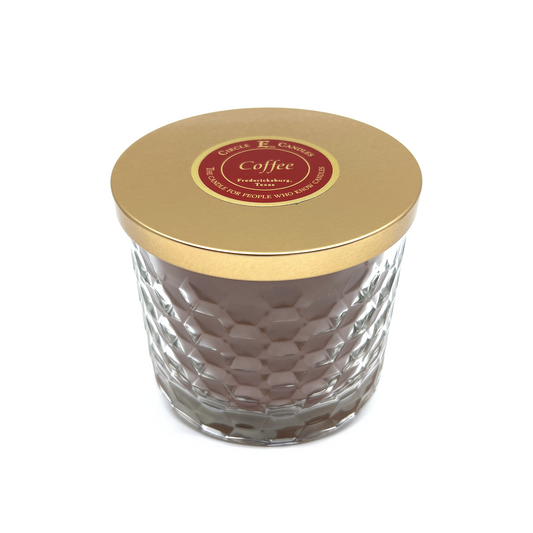 Circle E Candles, Coffee Scent, Medium Size Jar Candle, 17oz, 2 Wicks