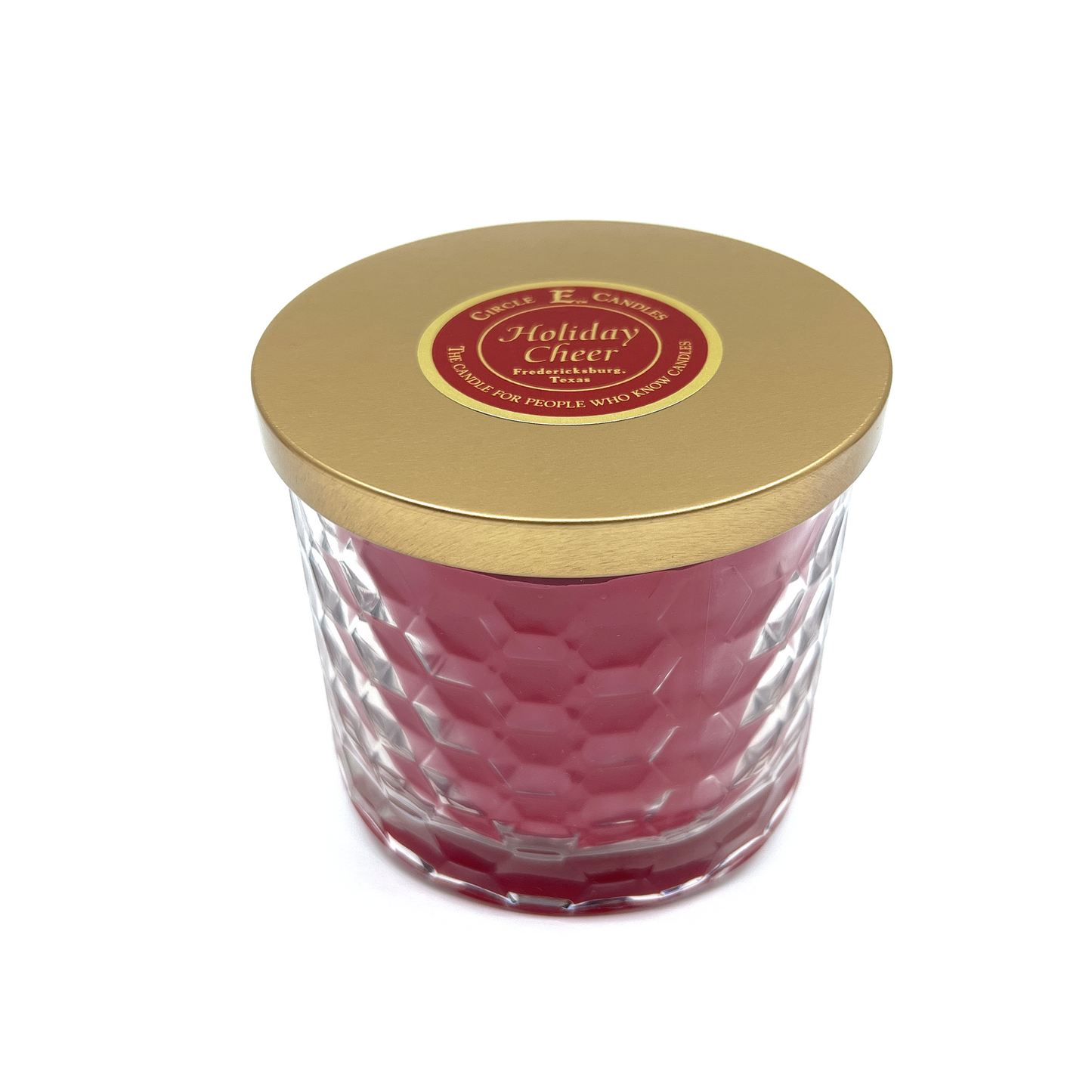 Circle E Candles, Holiday Cheer Scent, Medium Size Jar Candle, 17oz, 2 Wicks