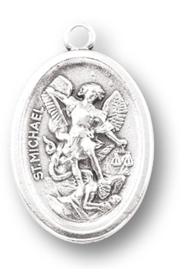 Small Oval Saint Michael Pray for Us Medal Pack of 5