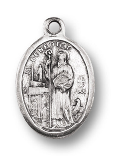 Small Oval Saint Benedict Jubilee Cross Medal Charm Pack of 5