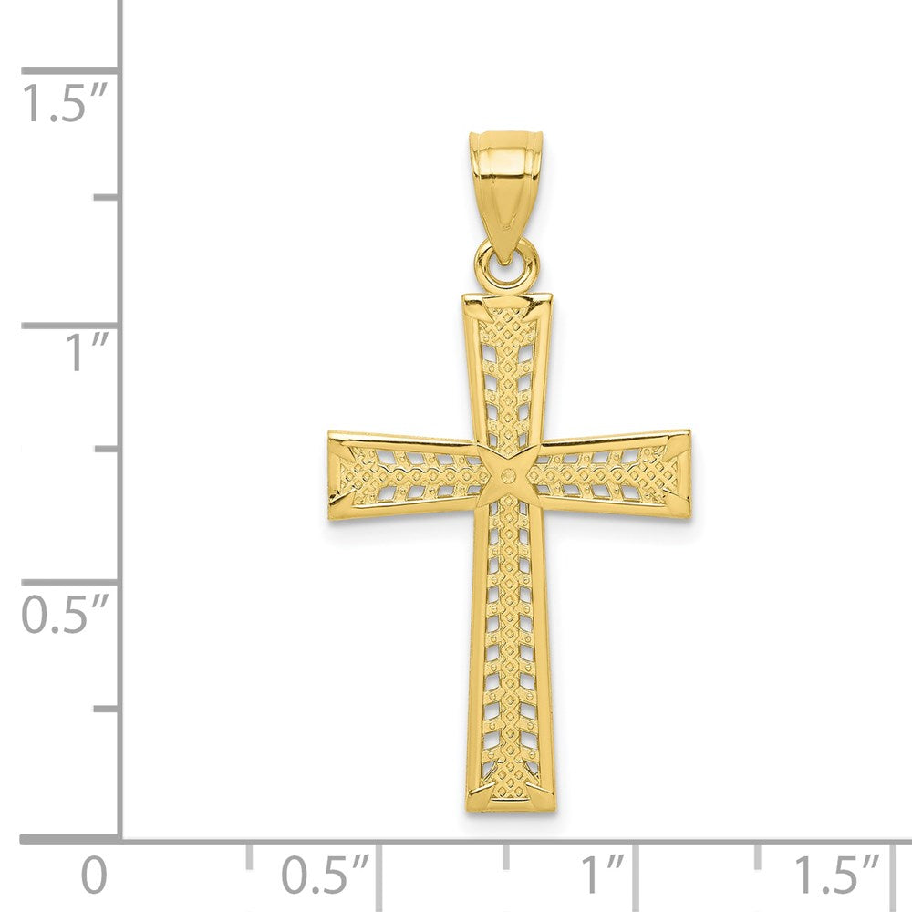 Extel Large 10k Cross Pendant Charm Made in USA Jewelry
