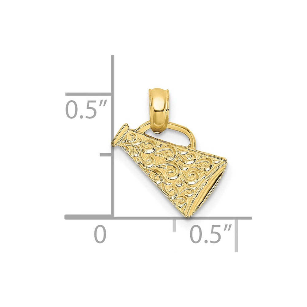 Extel Medium 10k Gold Megaphone Pendant Made in USA