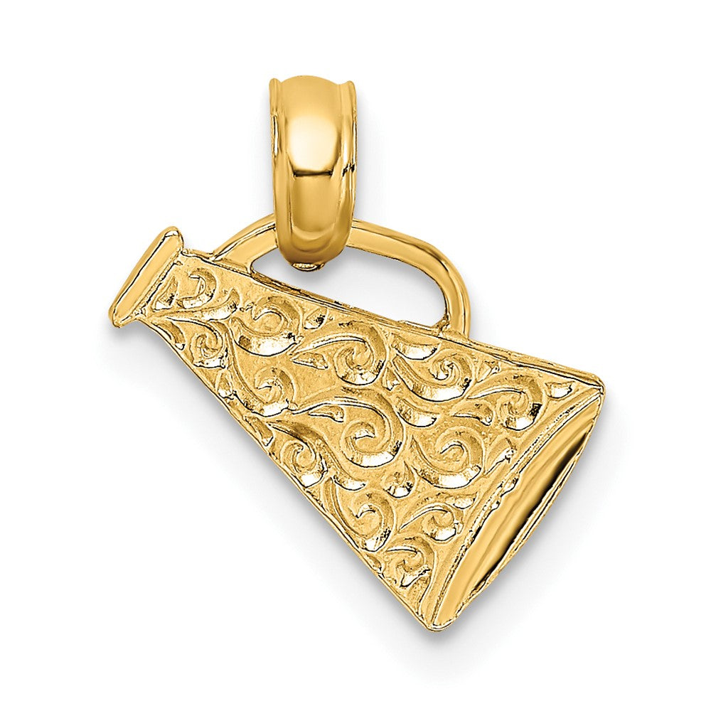 Extel Medium 10k Gold Megaphone Pendant Made in USA