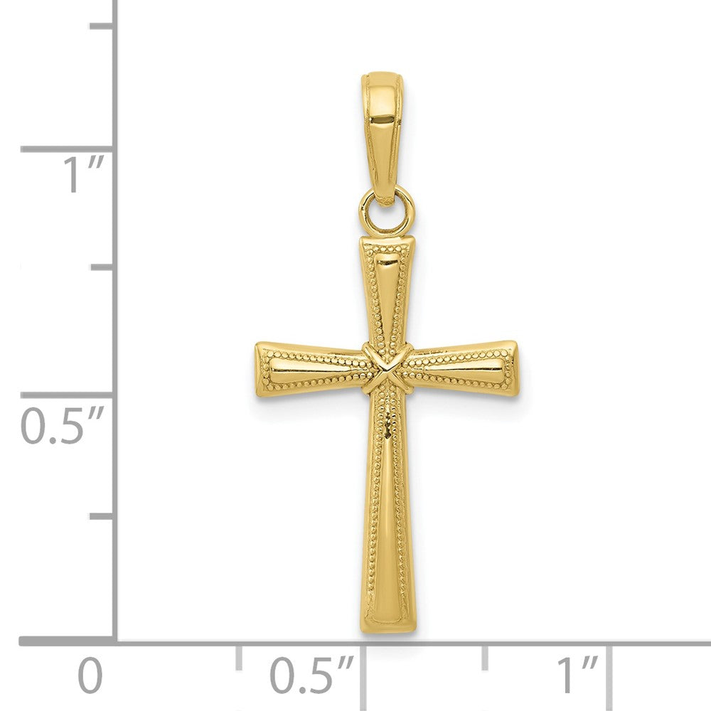 Extel Large 10K Diamond-cut X Cross Pendant Charm Made in USA