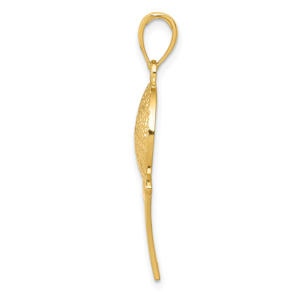 Extel Large 10k Gold Basketball & Net Pendant Made in USA