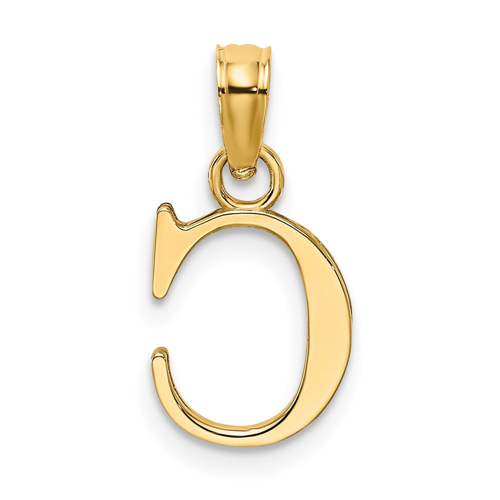 Extel Small 10k Gold Polished C Block Initial Charm Made in USA