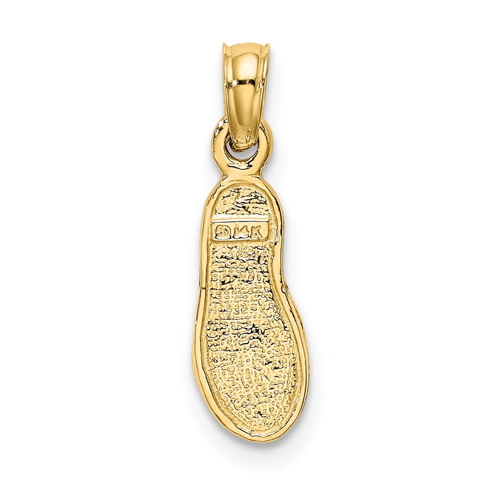 Extel Medium 10k Gold Single Flip-Flop Charm Made in USA
