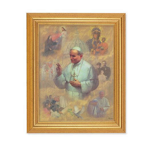 St. Pope John Paul II Picture Framed Wall Art Decor Large