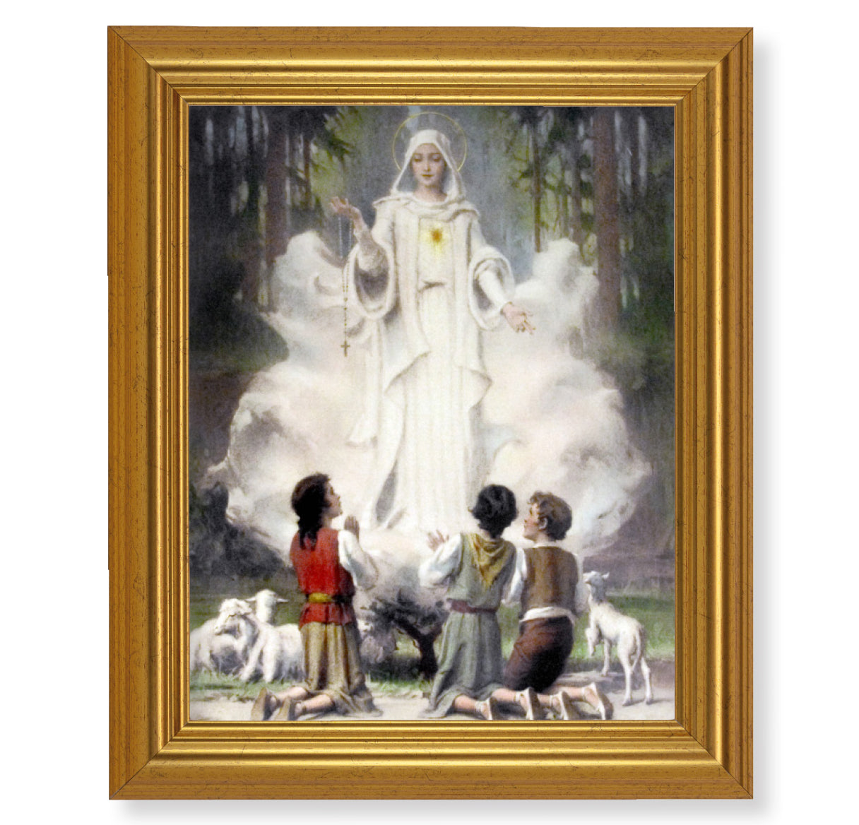Our Lady of Fatima Picture Framed Wall Art Decor Large Frame