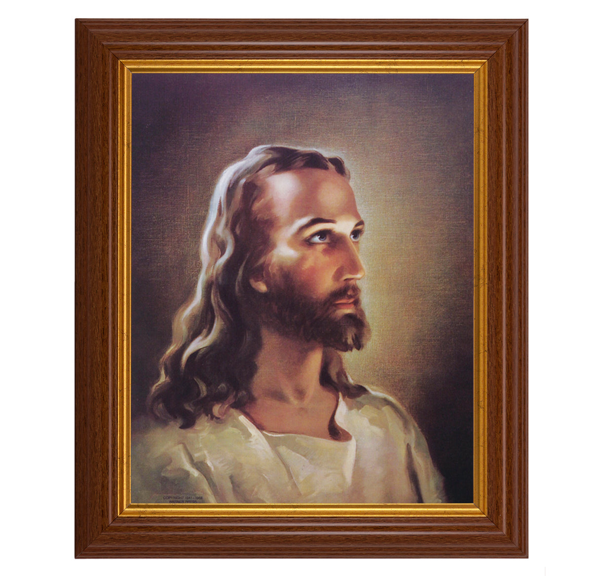 Head of Christ Picture Framed Wall Art Decor Large Frame
