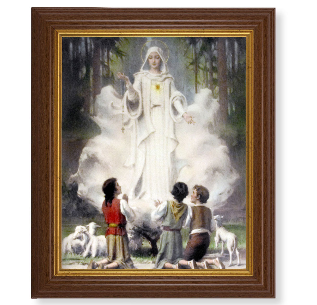Our Lady of Fatima Picture Framed Wall Art Decor Large