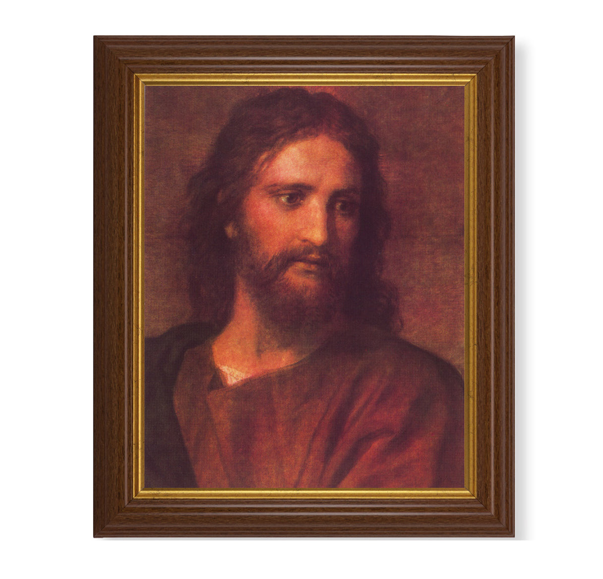 Christ at 33 Picture Framed Wall Art Decor Large Dark Walnut Frame