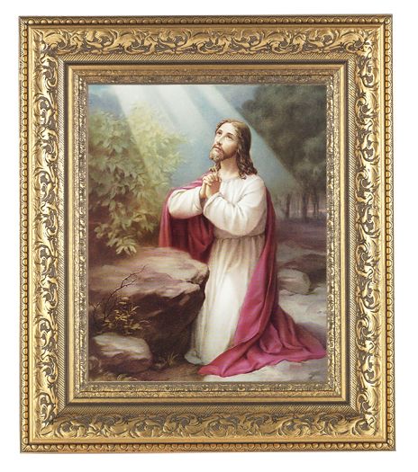 Christ on the Mount of Olives Picture Framed Wall Art Decor