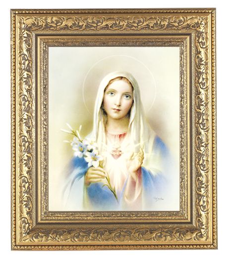Immaculate Heart of Mary Picture Framed Wall Art Decor