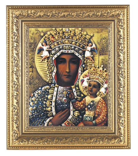 Our Lady of Czestochowa Picture Framed Wall Art Decor