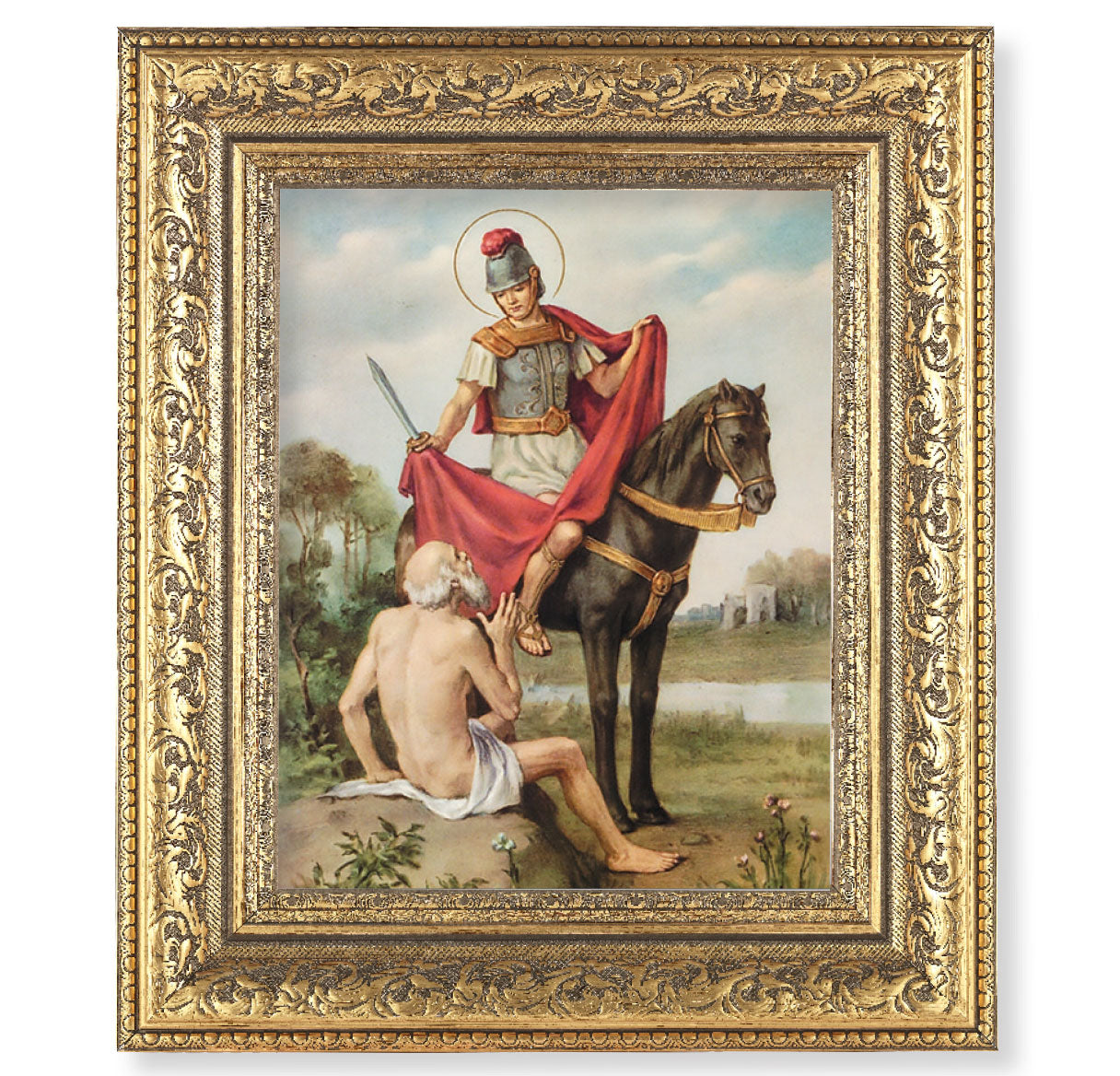 St. Martin of Tours Picture Framed Wall Art Decor Large