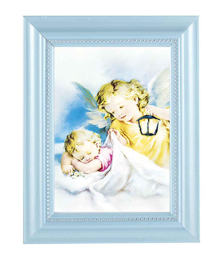 Guardian Angel with Lantern Picture Framed Wall Art Decor