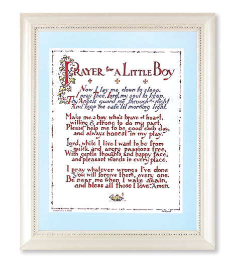 Prayer For a Little Boy Picture Framed Wall Art Decor Large