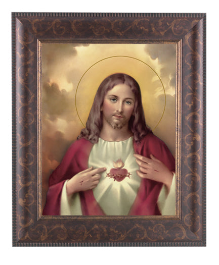 Sacred Heart of Jesus Picture Framed Wall Art Decor Large
