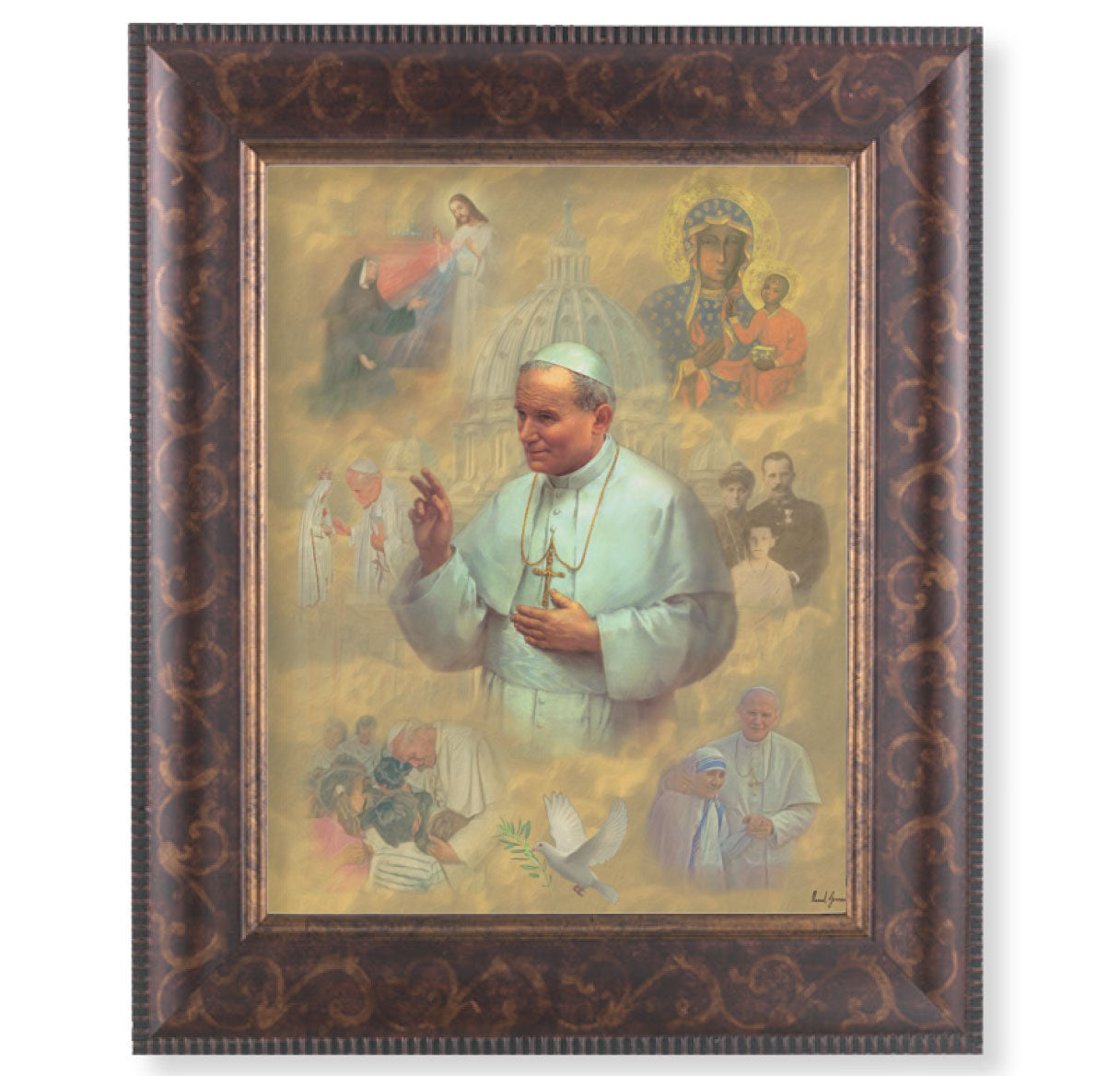 St. John Paul II Picture Framed Wall Art Decor Large