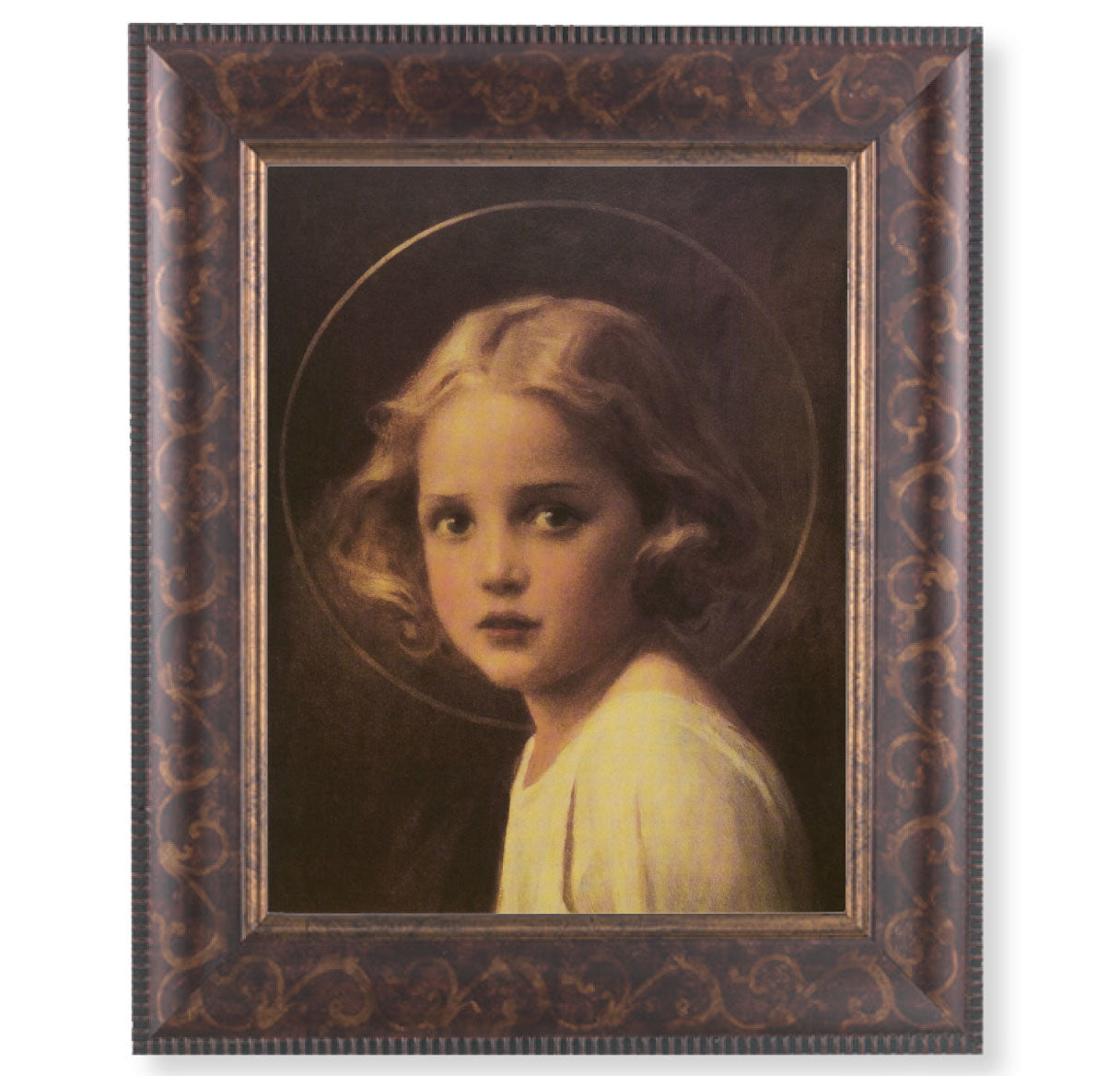 Mary Most Holy Picture Framed Wall Art Decor Large Antique Gold Frame