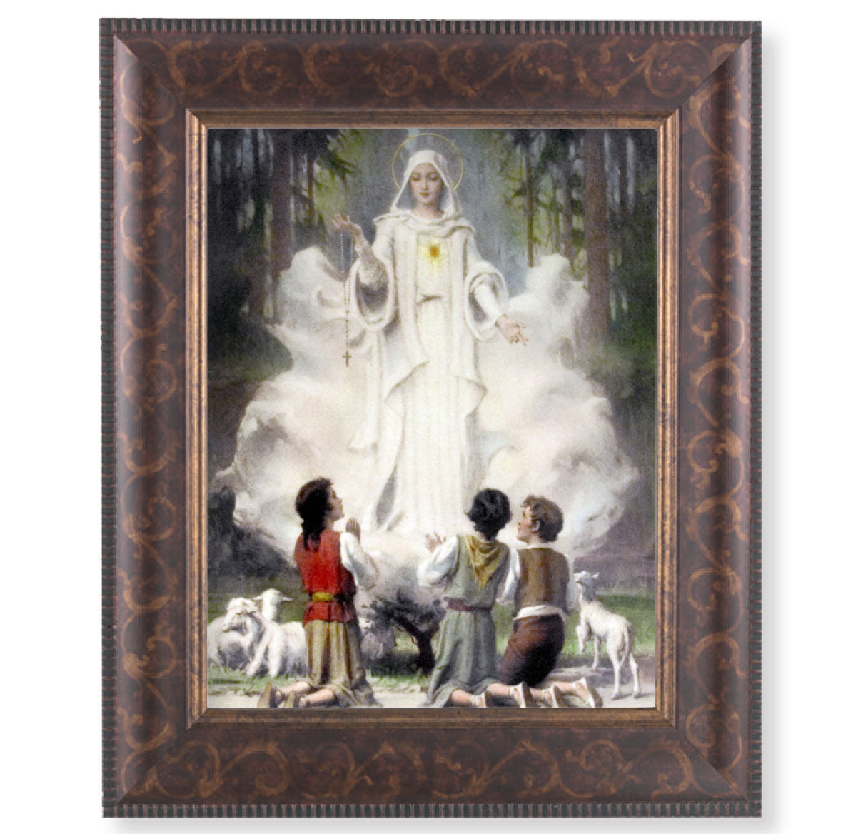 Our Lady of Fatima Picture Framed Wall Art Decor Large