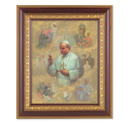 St. Pope John Paul II Picture Framed Wall Art Decor Large