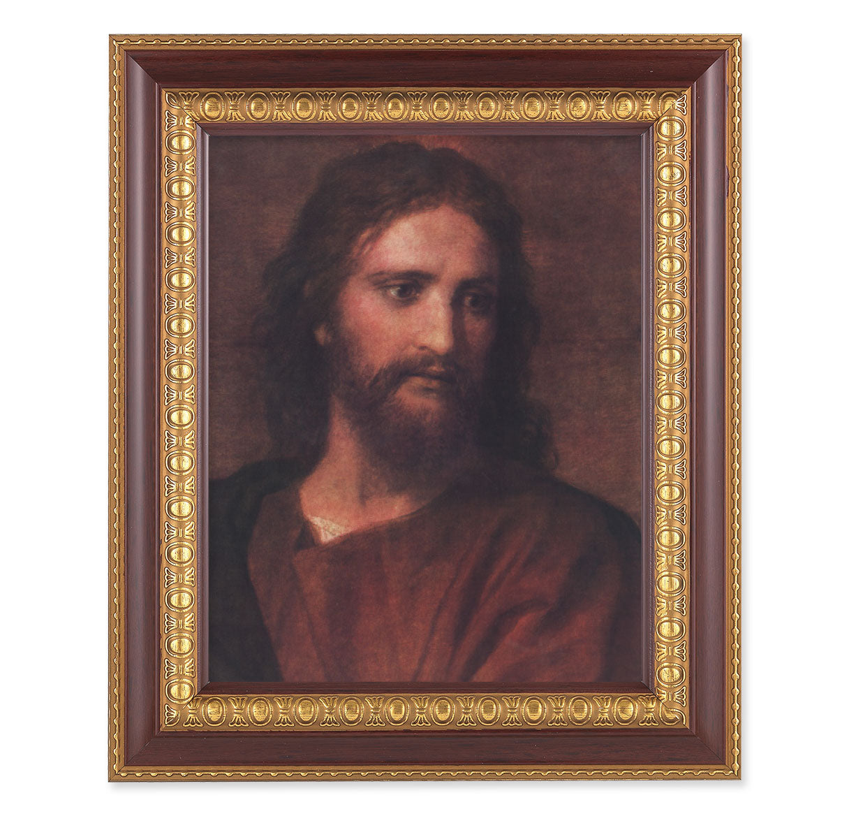 Christ at 33 Picture Framed Wall Art Decor Large Dark Cherry