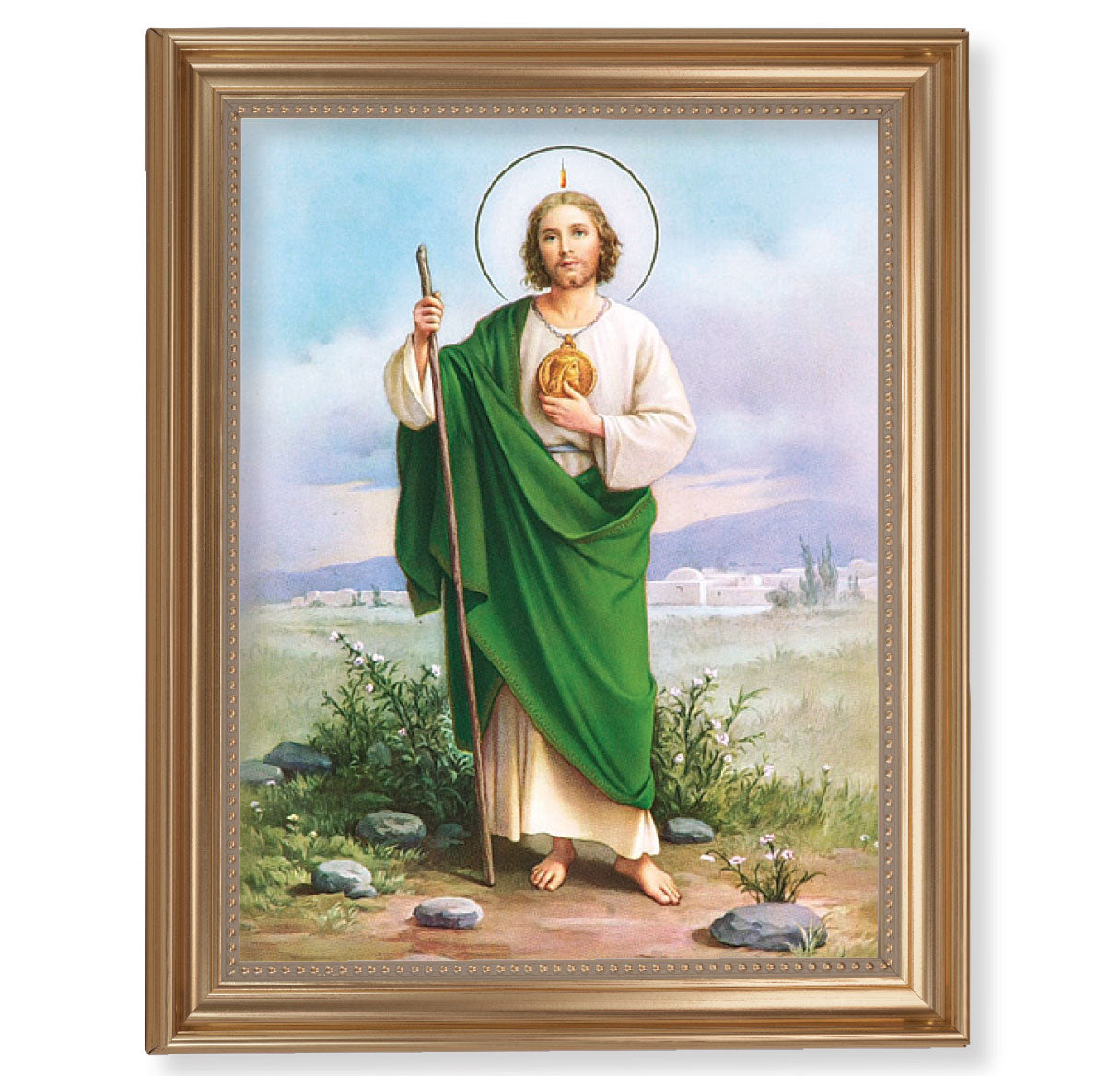 St. Jude Picture Framed Wall Art Decor Extra Large Gold-Leaf