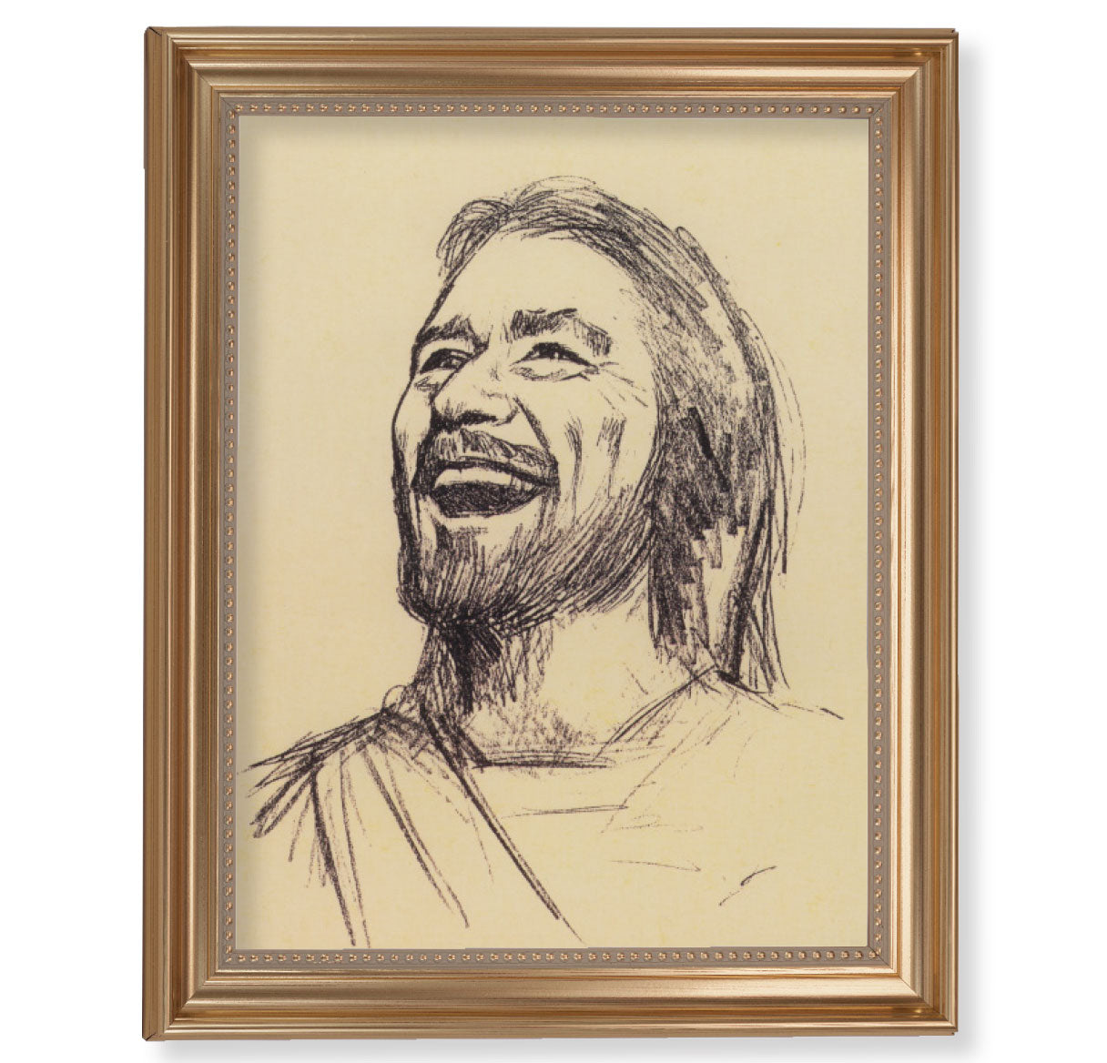 Laughing Christ Picture Framed Wall Art Decor Extra Large