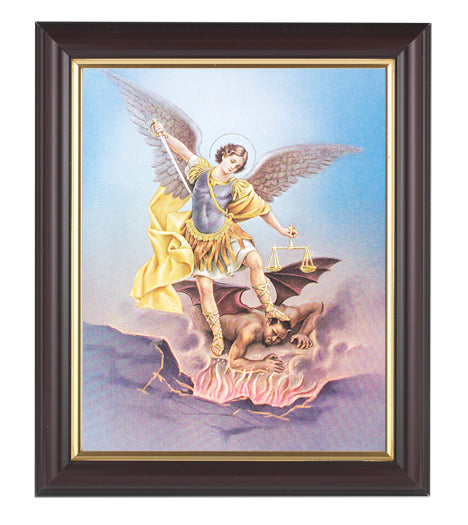 St. Michael Picture Framed Wall Art Decor, Medium Size