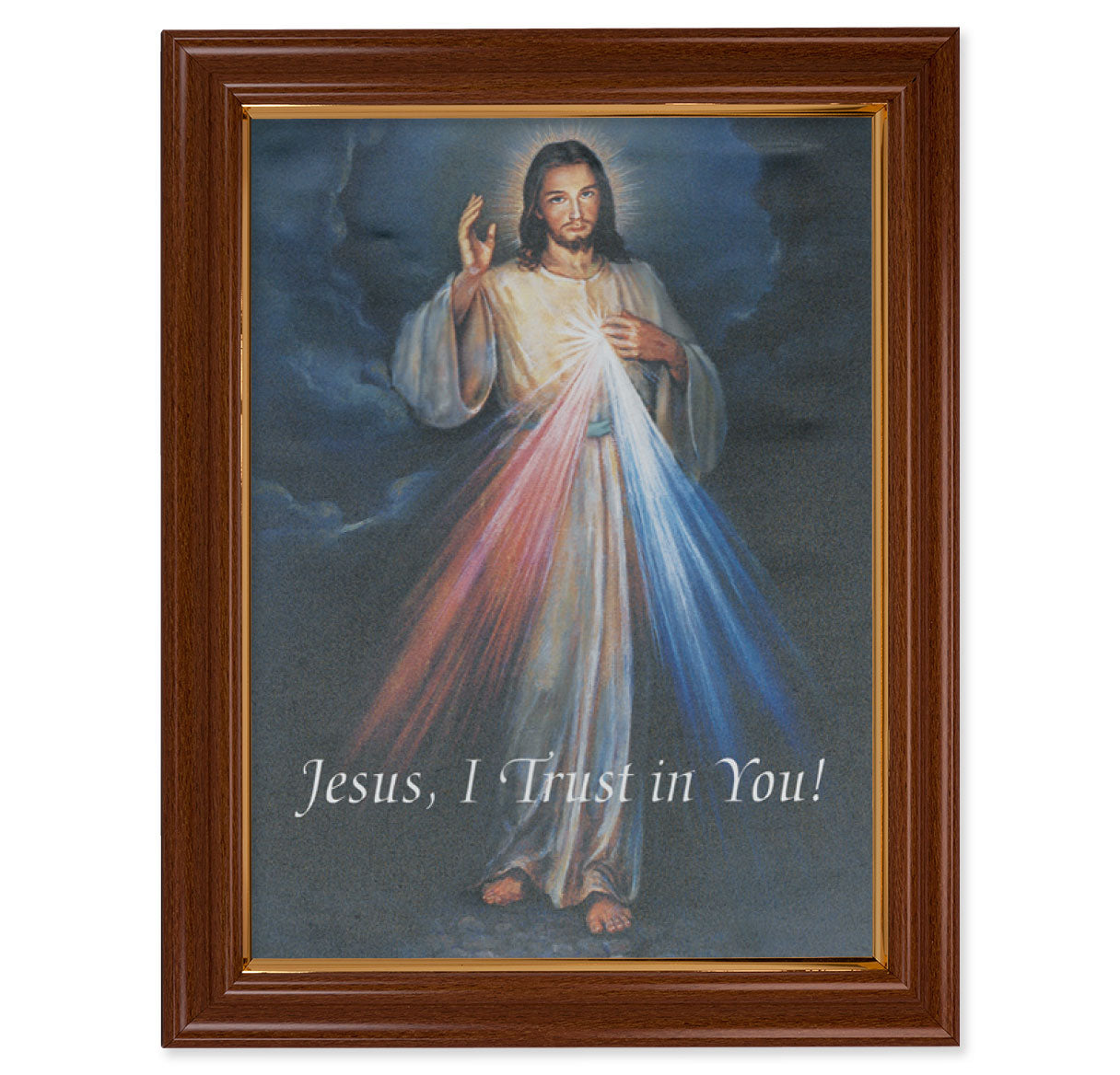 Divine Mercy Picture Framed Canvas Wall Art Decor Large