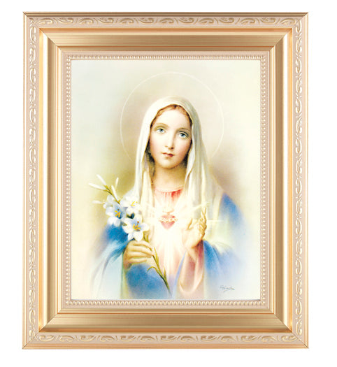 Immaculate Heart of Mary Picture Framed Wall Art Decor
