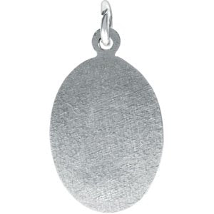 Extel Medium 14K White Gold St. Christopher Medal Pendant